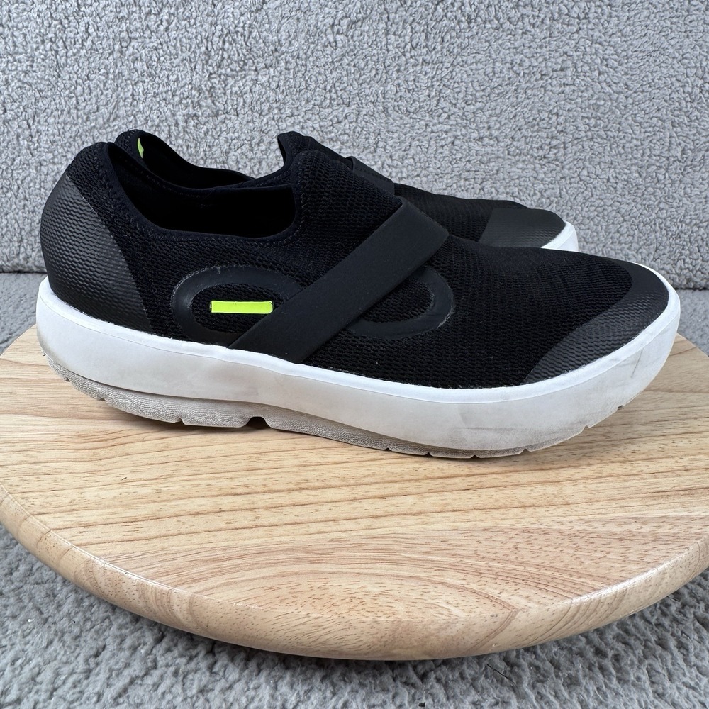 OOfos OOmg Low Mens Size 11.5 Black Recovery Shoes Mesh Slip On Sneaker Comfort